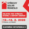 Veletrh STŘECHY–SOLAR–ŘEMESLO 2026: v Letňanech uvidíte to nejlepší z oboru
